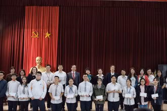 Một số gương mặt của đội tuyển Hà Nội tham dự kỳ thi (Ảnh: HNAms)