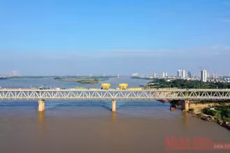 Sau khi đưa vào khai thác trở lại, cầu Thăng Long sẽ được kiểm soát tải trọng 24/7.