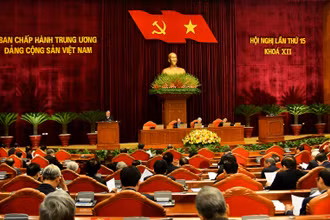 Quang cảnh Hội nghị lần thứ 15 Ban Chấp hành Trung ương Đảng Cộng sản Việt Nam khóa XII.