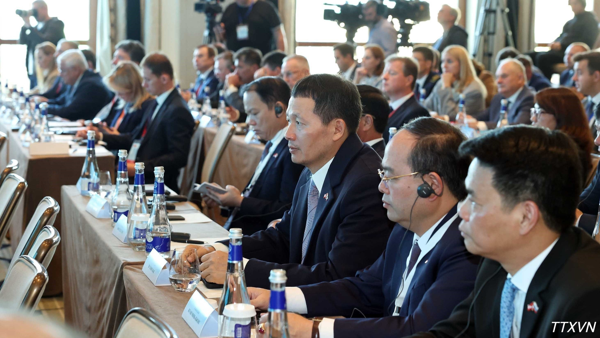 C&aacute;c đại biểu tham dự Diễn đ&agrave;n Khoa học v&agrave; C&ocirc;ng nghệ Việt Nam-Li&ecirc;n bang Nga. (Ảnh: Thống Nhất/TTXVN)