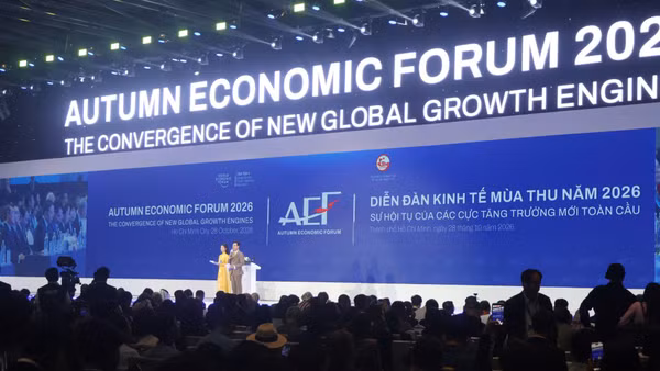 Phiên khai mạc Diễn đàn Kinh tế Mùa thu (AEF) 2026. (Ảnh: CTV)