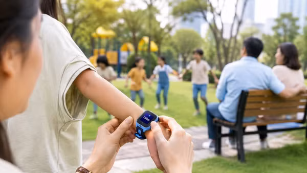 BiboWatch là sự kết hợp giữa đồng hồ thông minh đeo tay và SIM điện thoại tích hợp dữ liệu di động. (Ảnh: VNPT)