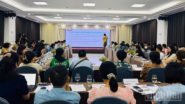 Toàn cảnh hội thảo chia sẻ kết quả nghiên cứu. (Ảnh: NHẬT ANH)