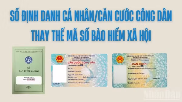 Từ ngày 1/9, số định danh cá nhân/căn cước công dân thay mã số bảo hiểm xã hội. (Ảnh: nhandan.vn) 