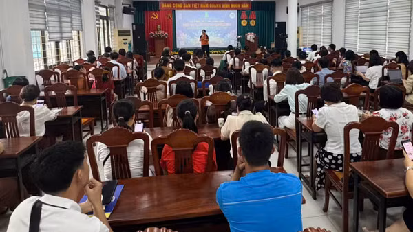 Toàn cảnh lễ tổng kết, trao giải Cuộc thi Đại sứ Văn hóa đọc năm 2026 dành cho người khiếm thị. (Ảnh: NHẬT ANH)