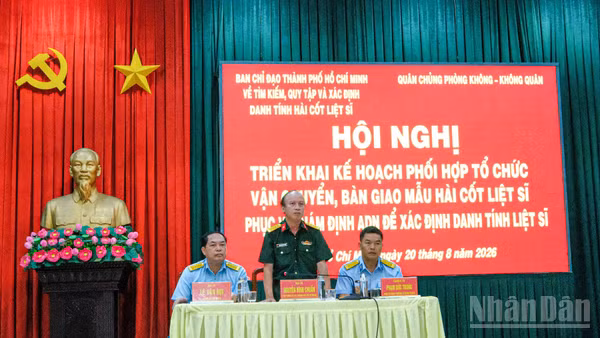 Hội nghị triển khai kế hoạch vận chuyển, bàn giao mẫu hài cốt liệt sĩ phục vụ giám định ADN, xác định danh tính liệt sĩ.