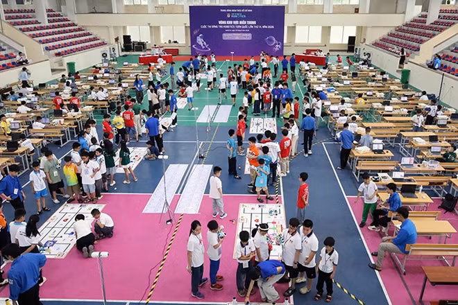 Không khí tranh tài sôi nổi tại vòng khu vực của cuộc thi. (Ảnh: Trung ương Đoàn cung cấp)