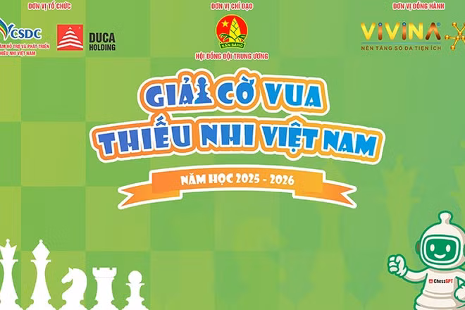 Giải Cờ vua thiếu nhi Việt Nam năm học 2025-2026 sẽ được ứng dụng công nghệ AI.