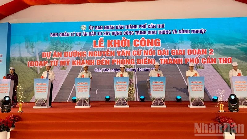 Cần Thơ khởi công dự án đường Nguyễn Văn Cừ giai đoạn 2 gần 1.600 tỷ đồng