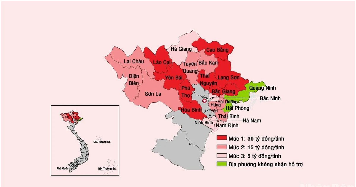 Phân bổ bước đầu 380 tỷ đồng hỗ trợ 20 địa phương bão số 3: [Infographic]