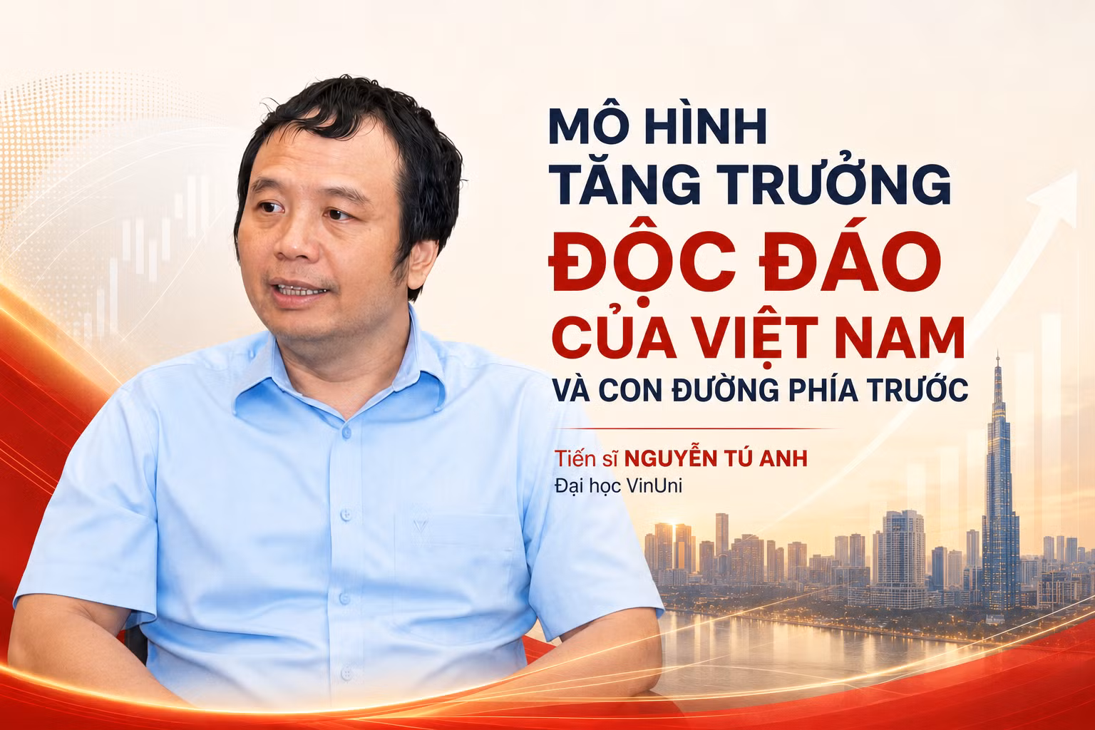 Theo Tiến sĩ Nguyễn Tú Anh, Đại học VinUni, Việt Nam có thể đạt mục tiêu tăng trưởng bằng cải cách thể chế và nâng cấp doanh nghiệp trong nước. (Ảnh có sử dụng yếu tố AI)