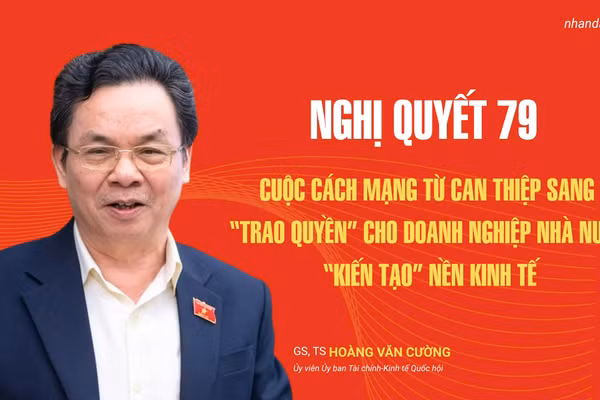 GS, TS Hoàng Văn Cường khẳng định: Nghị quyết 79 tái định vị kinh tế nhà nước ở vai trò là “trụ cột” và dẫn dắt, mở đường cho toàn bộ nền kinh tế.