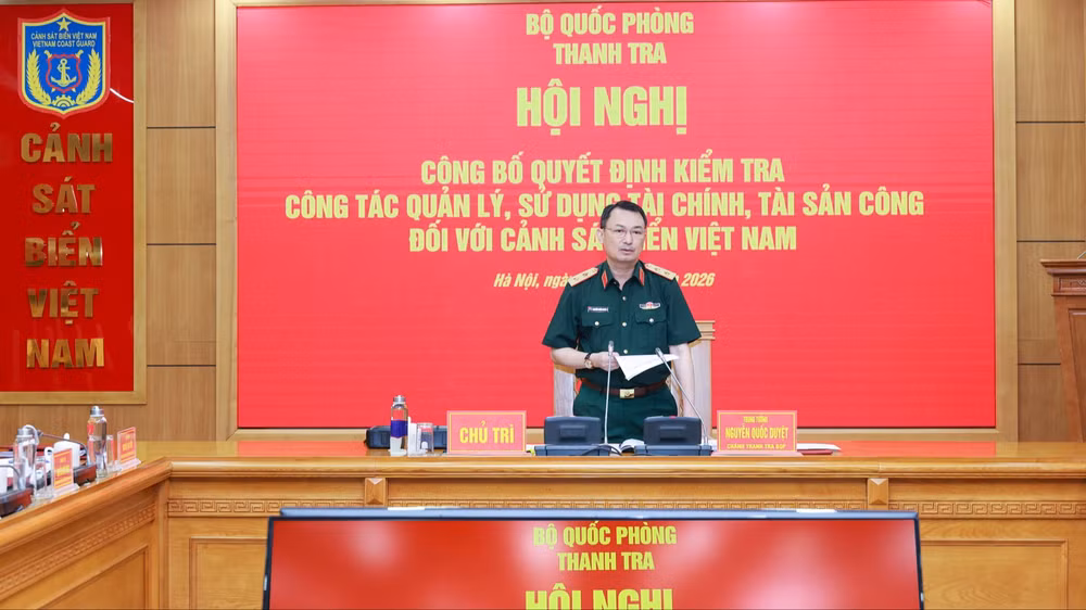 Trung tướng Nguyễn Quốc Duyệt, Chánh Thanh tra Bộ Quốc phòng chủ trì hội nghị.