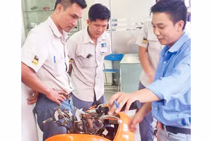 Máy vệ sinh buồng đốt, sản phẩm của Việt Nam đã chinh phục được thị trường.