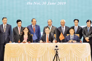  Lễ ký chính thức Hiệp định thương mại tự do giữa EU với Việt Nam. Ảnh | Trần Hải