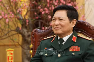 Đại tướng Ngô Xuân Lịch, Ủy viên Bộ Chính trị, Phó Bí thư Quân ủy T.Ư, Bộ trưởng Quốc phòng. Ảnh: TTXVN.