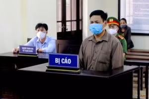 Bị cáo Trần Thế Hiên nhận tội tại phiên tòa.