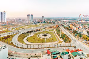 Tuyến đường Nhật Tân - Nội Bài kết nối khu vực cửa ngõ Thủ đô với trung tâm thành phố. Ảnh: VŨ LONG