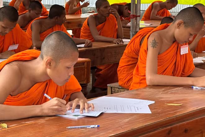 Lớp học chữ Pali tại An Giang được duy trì từ nhiều năm nay