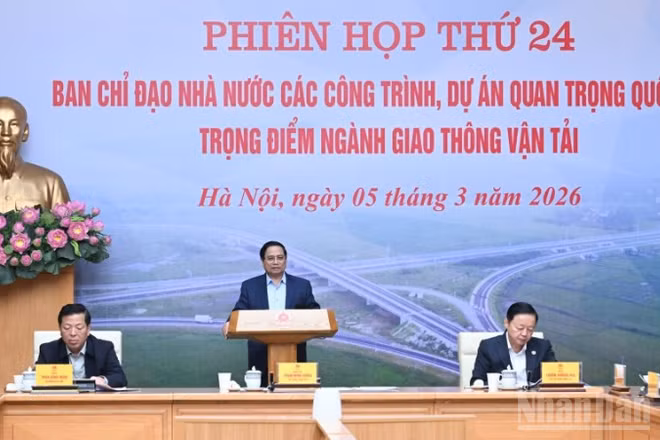 Thủ tướng Chính phủ Phạm Minh Chính chủ trì Phiên họp thứ 24 của Ban Chỉ đạo. (Ảnh: Trần Hải)