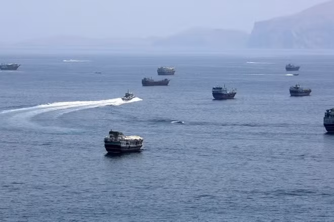Eo biển Hormuz - gần thị trấn Khasab, miền bắc Oman. (Ảnh: THX/TTXVN) 