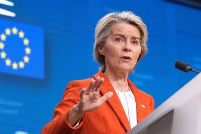Chủ tịch Ủy ban châu Âu Ursula von der Leyen. (Ảnh: THX/TTXVN) 