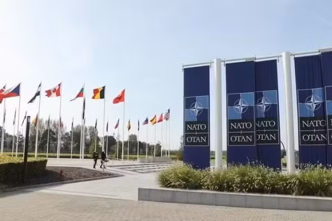 Trụ sở NATO ở Brussels, Bỉ (tháng 11/2023). (Ảnh: XINHUA) 