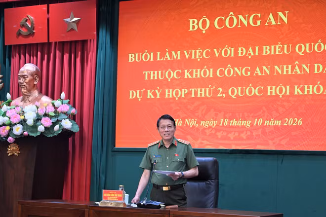  Bộ trưởng Lương Tam Quang phát biểu kết luận buổi làm việc. (Ảnh: bocongan.gov.vn)
