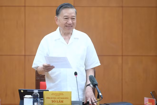 Tổng Bí thư, Chủ tịch nước Tô Lâm phát biểu tại cuộc làm việc. (Ảnh: ĐĂNG KHOA)