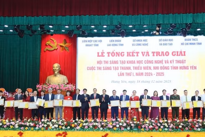 Trao giải Hội thi sáng tạo khoa học, công nghệ và kỹ thuật và Cuộc thi sáng tạo thanh, thiếu niên, nhi đồng tỉnh Hưng Yên lần thứ I, năm 2024-2025.
