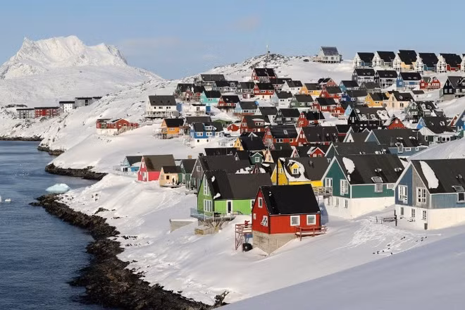 Quang cảnh thành phố Nuuk, Greenland. (Ảnh: THX/TTXVN)