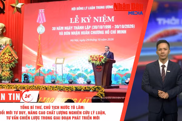 [Video] Thời sự 24h ngày 29/10: Tổng Bí thư, Chủ tịch nước: Đổi mới tư duy, nâng cao chất lượng nghiên cứu lý luận, tư vấn chiến lược trong giai đoạn phát triển mới