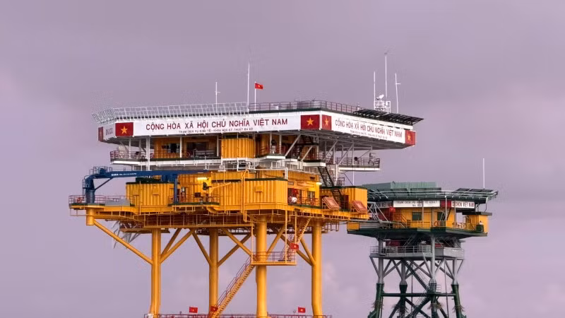 Nhà giàn DK1/20 ở cụm Ba Kè, thềm lục địa phía nam Tổ quốc tháng 5/2026. 