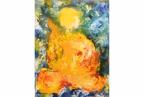 “Thiền Tịnh”, tranh acrylic của Lê Thu Huyền.