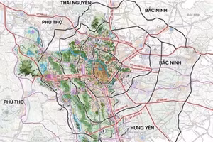 Mạng lưới giao thông quy hoạch Thủ đô tầm nhìn 100 năm. (Ảnh: Ủy ban nhân dân thành phố Hà Nội)