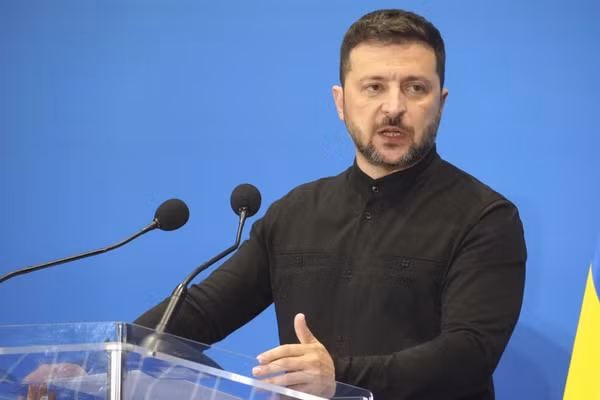 Tổng thống Ukraine Volodymyr Zelensky. (Ảnh: Kyodo/TTXVN)