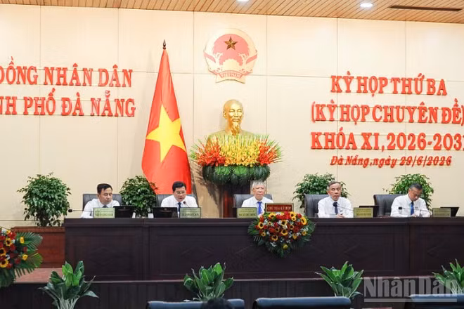 Quang cảnh Kỳ họp thứ ba (kỳ họp chuyên đề) của Hội đồng nhân dân thành phố Đà Nẵng khóa XI, nhiệm kỳ 2026-2031.