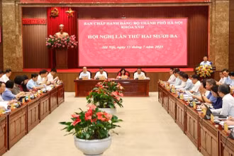 Hội nghị Ban Chấp hành Đảng bộ thành phố Hà Nội tổ chức vào sáng 15/7.