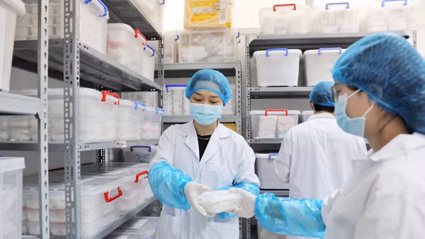 Hàng nghìn mẫu xương được bảo quản nghiêm ngặt trong phòng lưu mẫu.