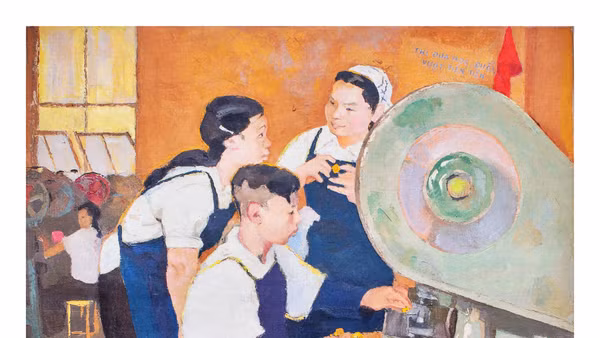 Tác phẩm Học hỏi lẫn nhau của Nguyễn Đỗ Cung.