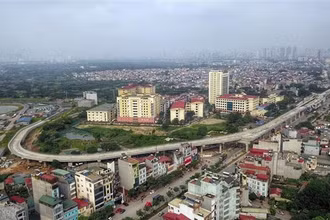 Bắc Từ Liêm là địa bàn có tốc độ đô thị hóa cao của thành phố Hà Nội. (Ảnh: THÀNH ĐẠT)