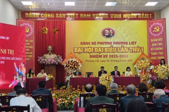 Quang cảnh Đại hội đại biểu Đảng bộ phường Phương Liệt lần thứ I, nhiệm kỳ 2025-2030.