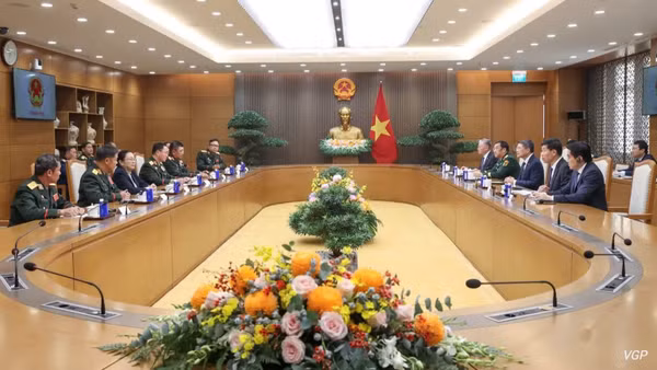 Quang cảnh buổi tiếp. (Ảnh: chinhphu.vn/Nhật Bắc)