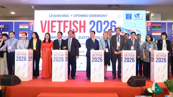 Khai mạc Triển lãm quốc tế Thủy sản Việt Nam (Vietfish 2026) sáng 19/8. (Ảnh: Đại sứ quán Na Uy)