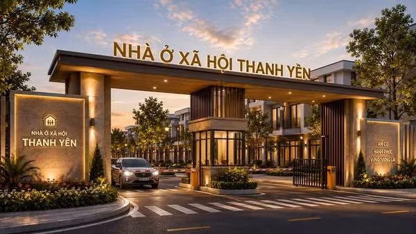 Phối cảnh dự án nhà ở xã hội tại xã Thanh Yên do Công ty cổ phần Phát triển hạ tầng đô thị số 6 - Điện Biên (thuộc Tổng công ty Thương mại và Xây dựng số 6 Điện Biên) thực hiện. (Ảnh: Nhà đầu tư)