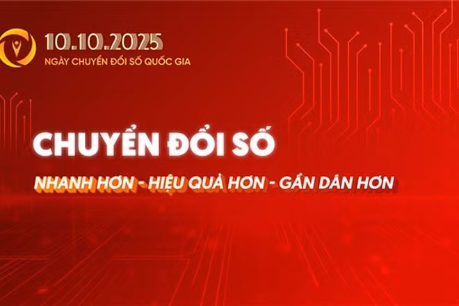 Bộ nhận diện Ngày Chuyển đổi số quốc gia năm 2025.