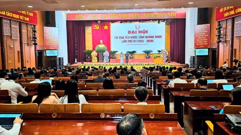 Quang cảnh Đại hội thi đua yêu nước tỉnh Quảng Ninh lần thứ VI (2025-2030).