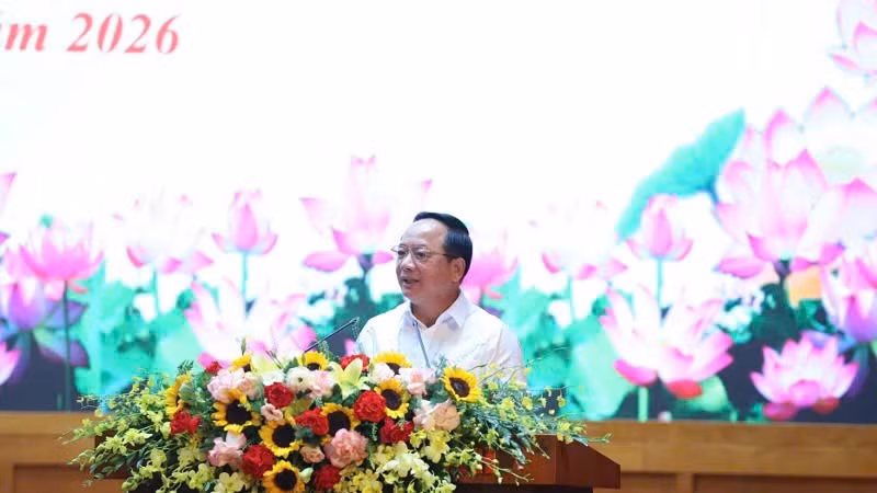 Đồng chí Trịnh Văn Quyết, Ủy viên Bộ Chính trị, Bí thư Trung ương Đảng, Trưởng Ban Tuyên giáo Trung ương, Phó Trưởng Ban Thường trực Ban Chỉ đạo 35 Trung ương phát biểu chỉ đạo tại Hội nghị. (Ảnh: QUANG THỌ)