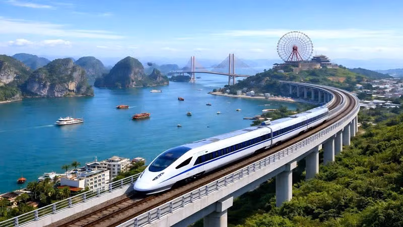 Phối cảnh mô phỏng giao thông đường sắt. (Ảnh minh họa)