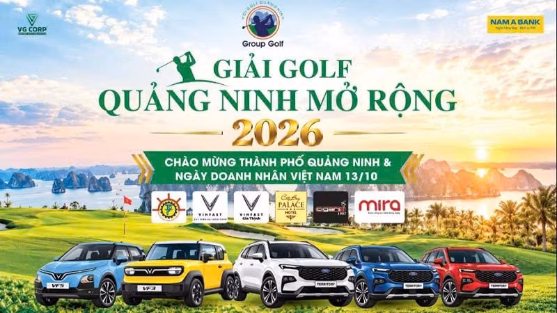Logo Giải Golf Quảng Ninh mở rộng 2026. (Ảnh: QUANG THỌ)